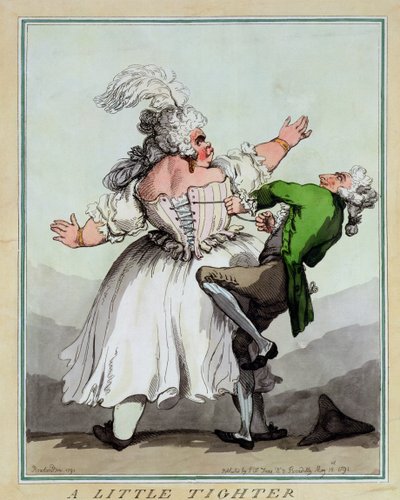 Een Beetje Strakker, gepubliceerd door S.W. Fores, 1791 door Thomas Rowlandson